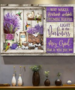 Way Maker Miracle Worker Lavender Canvas Wall Art