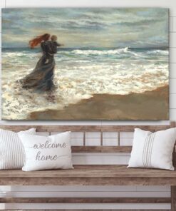 We Face The Wild Ocean Canvas Wall Art Gift For Mom