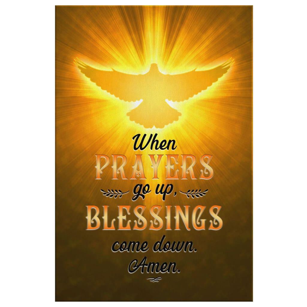 Christian Home Decor, When Prayers Go Up Blessings Come Down Canvas Wall Art Prints ,Christian Canvas Christian Home Decor, When Prayers Go Up Blessings Come Down Canvas Wall Art Prints ,Christian Canvas