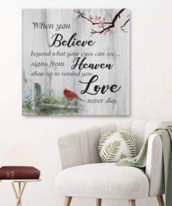 When You Believe Beyond What Your Eyes Can See Thanksgiving Canvas Wall Art