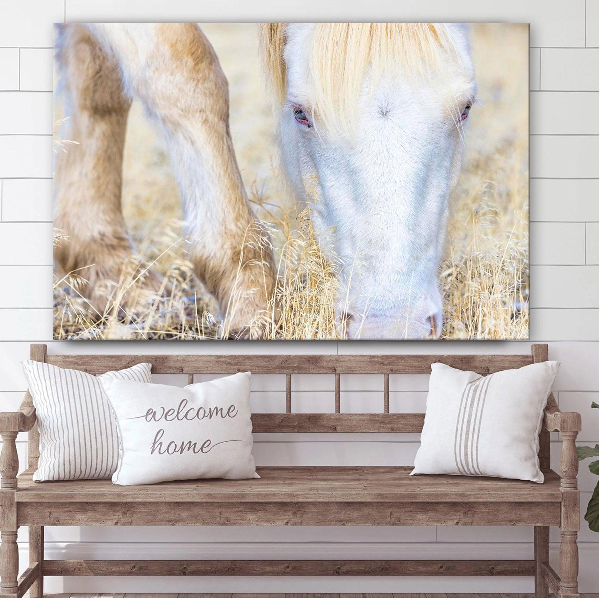 Christian Home Decor, White Horse Canvas Wall Art ,Christian Canvas Christian Home Decor, White Horse Canvas Wall Art ,Christian Canvas