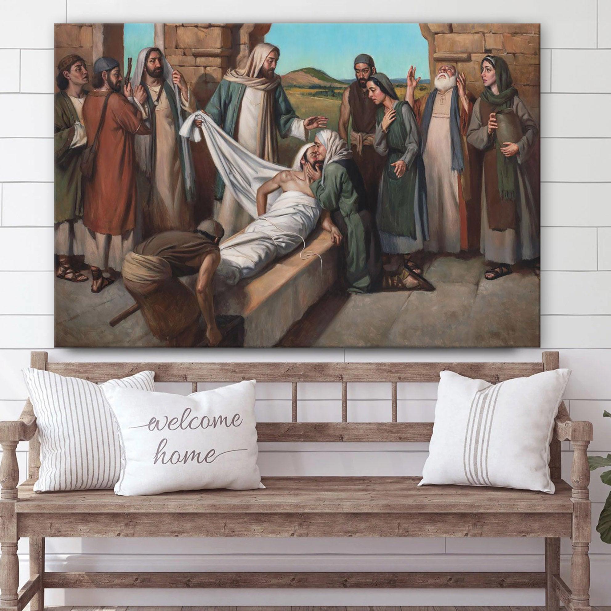 Christian Home Decor, Widow Of Nain Canvas Wall Art ,Christian Canvas Christian Home Decor, Widow Of Nain Canvas Wall Art ,Christian Canvas