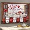 Window Frame Daisy Flower Cardinals God Says You Are Canvas Wall Art