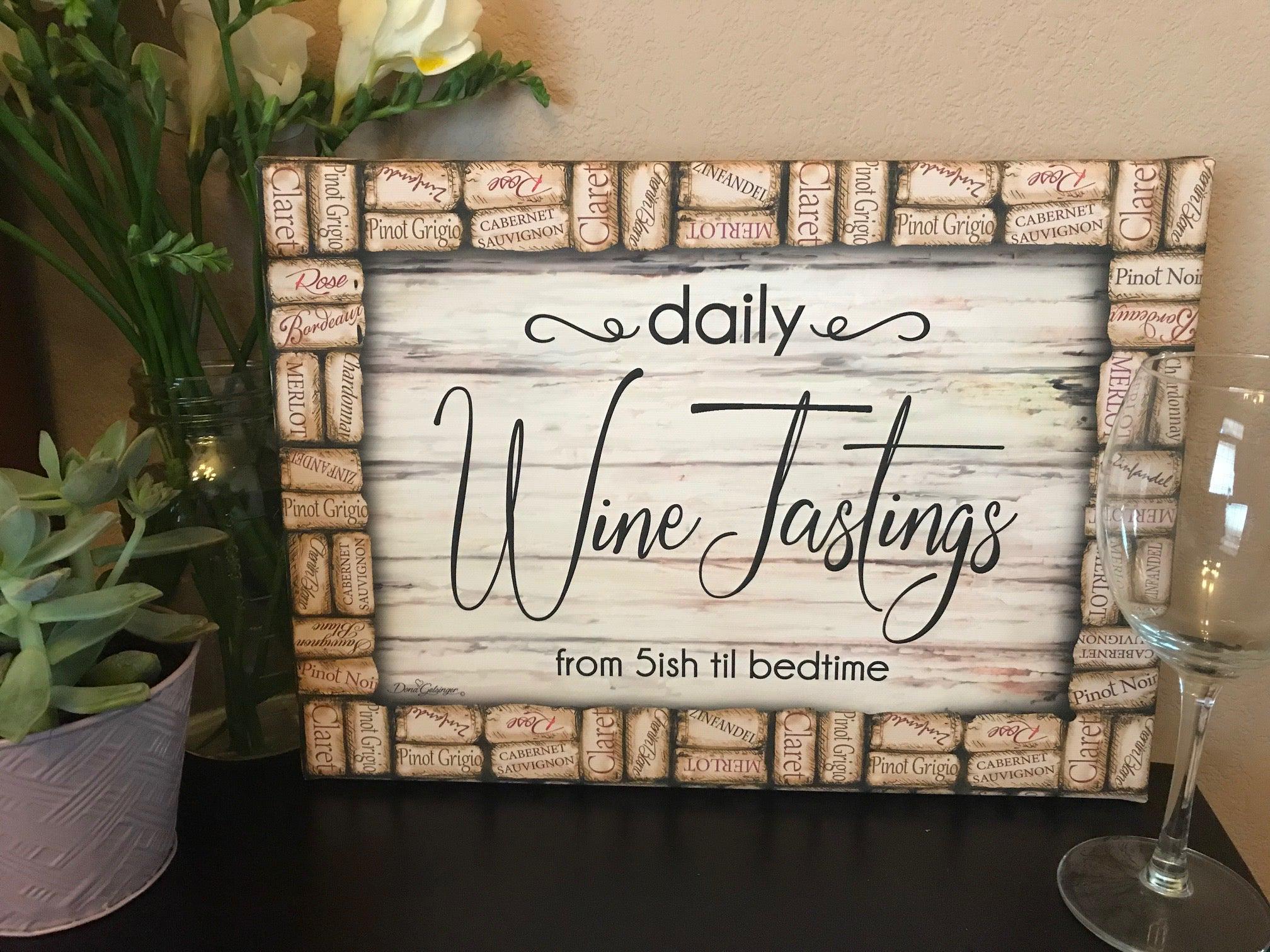 Christian Home Decor, Wine Tastings Daily Canvas Wall Art ,Christian Canvas Christian Home Decor, Wine Tastings Daily Canvas Wall Art ,Christian Canvas