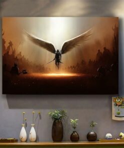 Wings Of God Warrior Canvas Wall Art