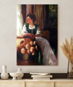 Woman Vintage Oil Painting Canvas Wall Art