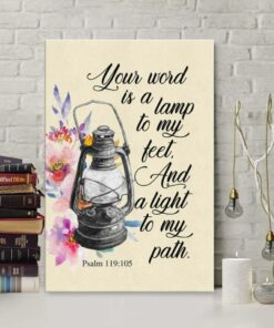 Your Word Is A Lamp To My Feet Psalm 119105 Bible Verse Canvas Art