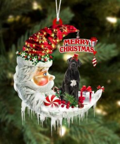 Cane Corso On The Moon Merry Christmas Ornaments Hanging Decor