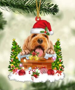 Cockapoo In The Chimney Christmas Ornament Hanging Decor