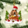 Cocker Spaniel In The Chimney Christmas Ornament Hanging Decor