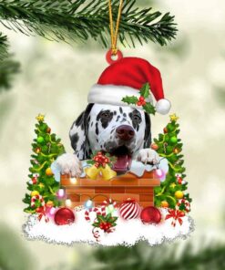 Dalmatian In The Chimney Christmas Ornament Hanging Decor