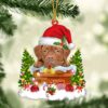 Dogue De Bordeaux In The Chimney Christmas Ornament Hanging Decor