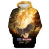 One Nation Under God American Pride Eagle Hoodie - 3D Printed Hoodie - Christmas Gift