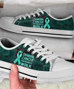 Ovarian Cancer Shoes Awareness Walk Low Top Shoes