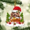Poodle In The Chimney Christmas Ornament Hanging Decor