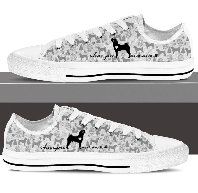 Shar Pei Low Top Shoes Dog Walking Shoes Men Women