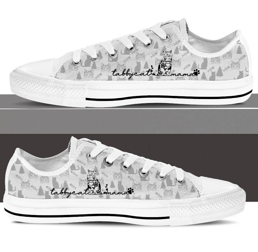 Tabby Cat Low Top Shoes Cat Walking Shoes Men Women