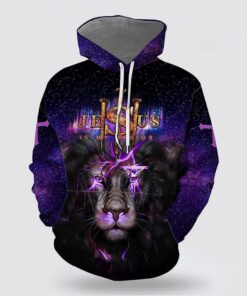 The King Lion Nails Jesus Is My Savior 3d Hoodies For Women Men - Christmas Gift